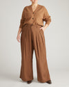 Palais Cooling Cupro Wide Leg Pant - Brown Hacienda Print