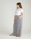 Cooling Cupro Wide Leg Pant - Navy Hacienda Print