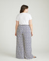 Cooling Cupro Wide Leg Pant - Navy Hacienda Print