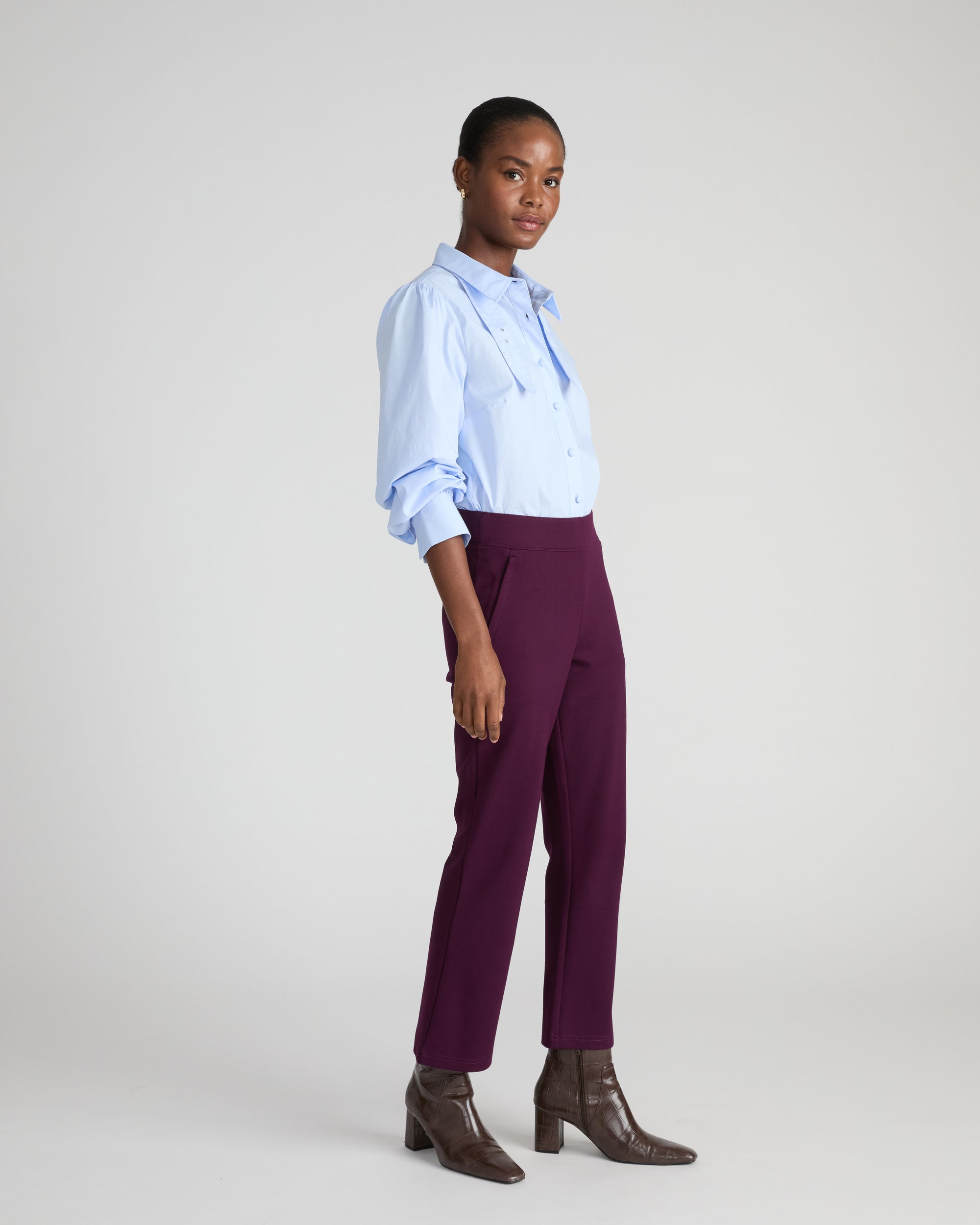 Amaya Ponte Kick Flare Pants - Gamay | Plus Size & Straight Size Women's Fashion | Universal Standard
