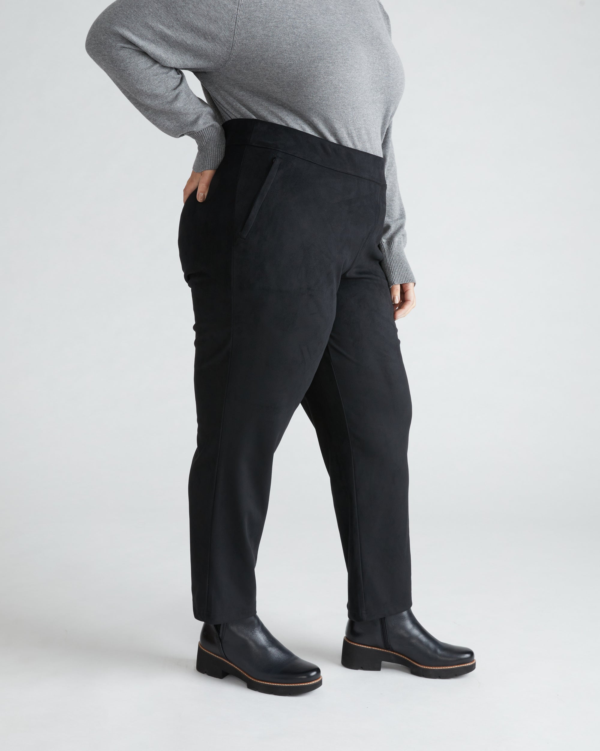 Jennifer Faux Suede Pants - Black Universal Standard Jennifer Faux Suede Pants - Black Universal Standard