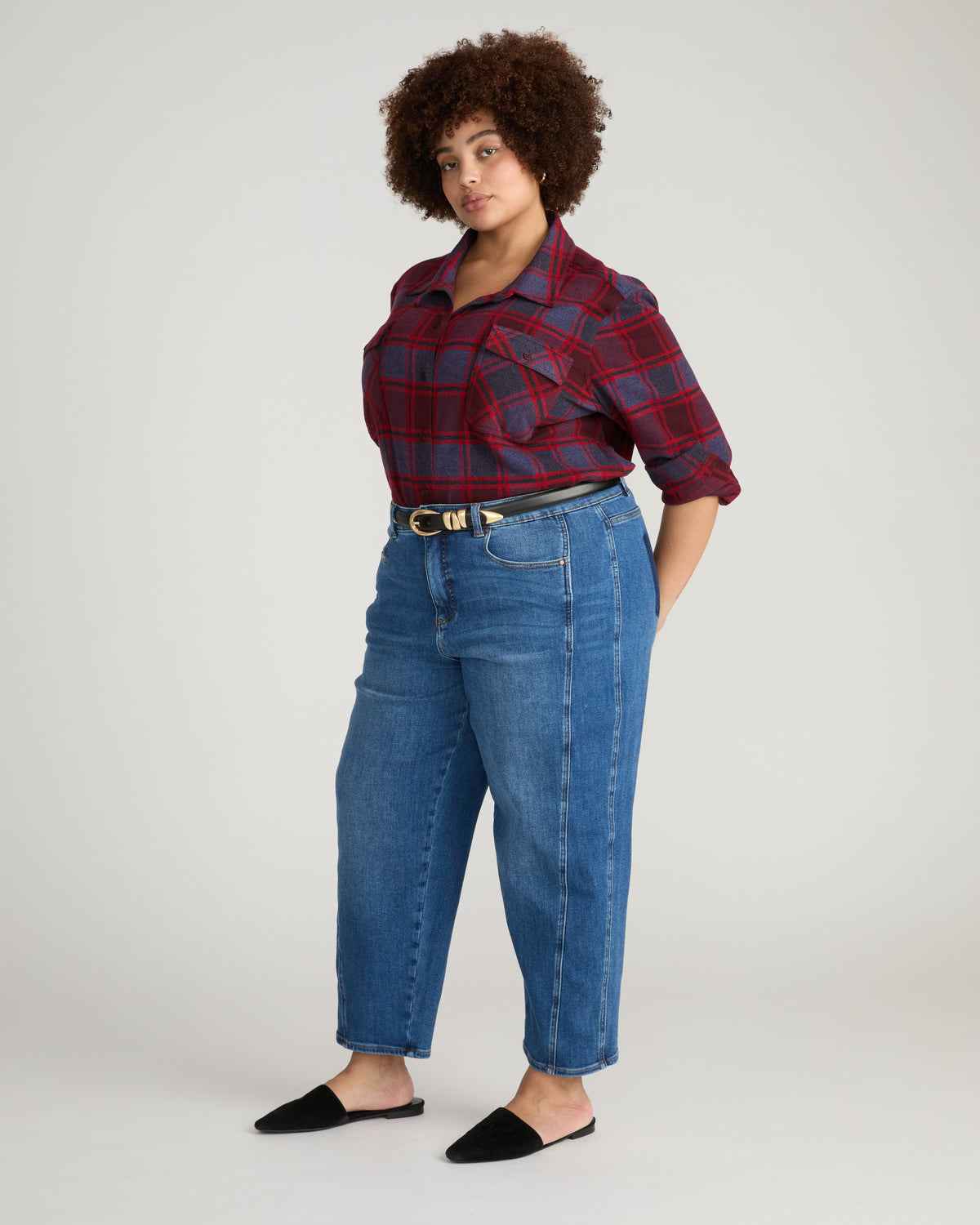 Dakota Twisted Leg Jeans - Woodstock Indigo