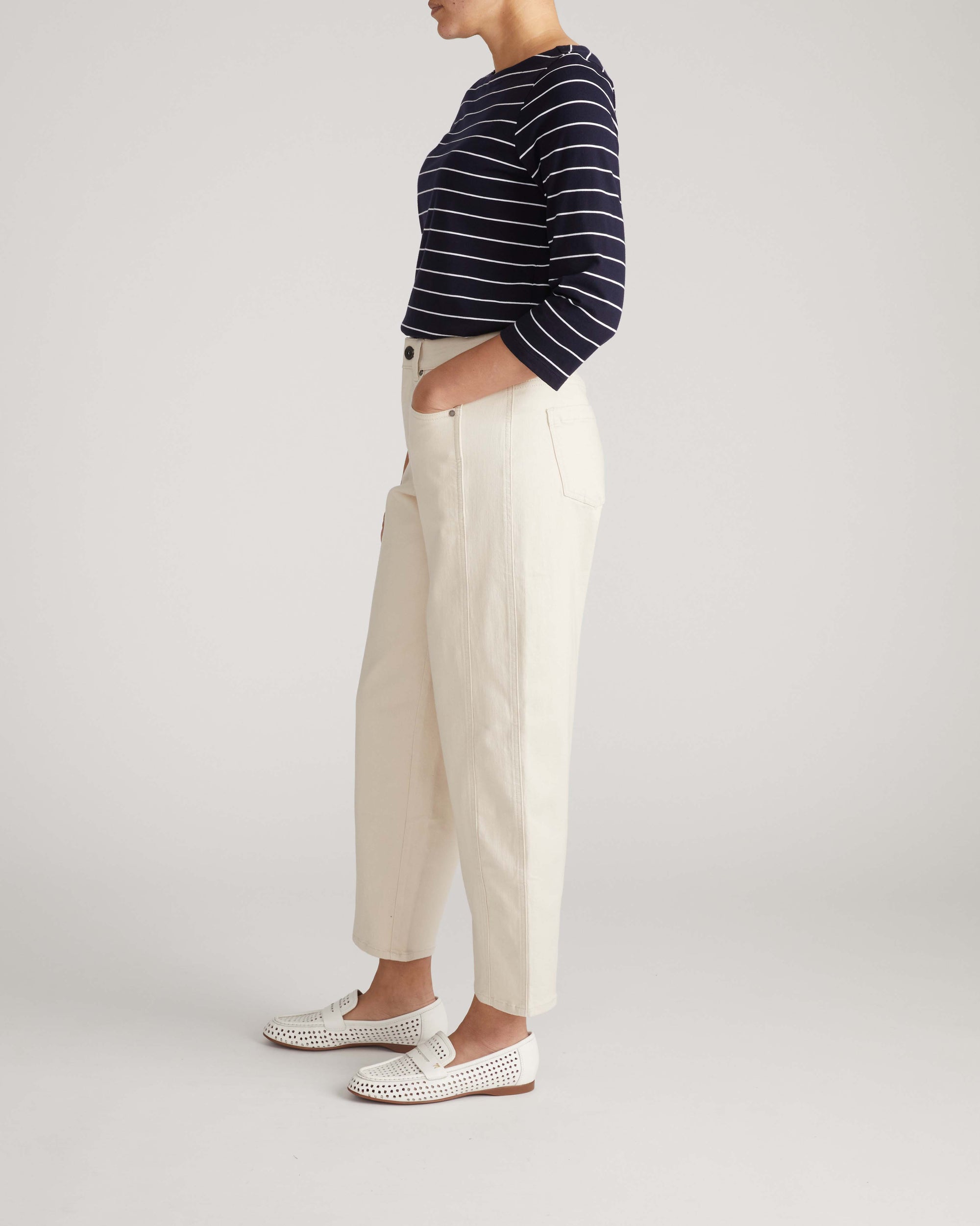 Dakota Twisted Leg Jeans - Ecru | Plus Size & Straight Size Women's Fashion | Universal Standard