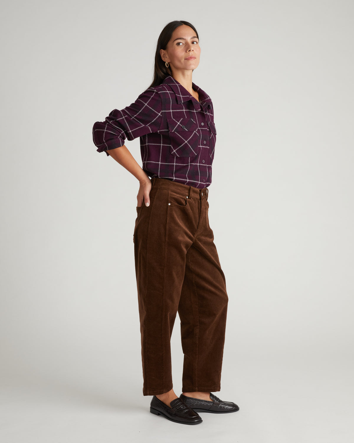 Dakota Twisted Leg Corduroy Pants - Coffee | Plus Size & Straight Size Women's Fashion | Universal Standard