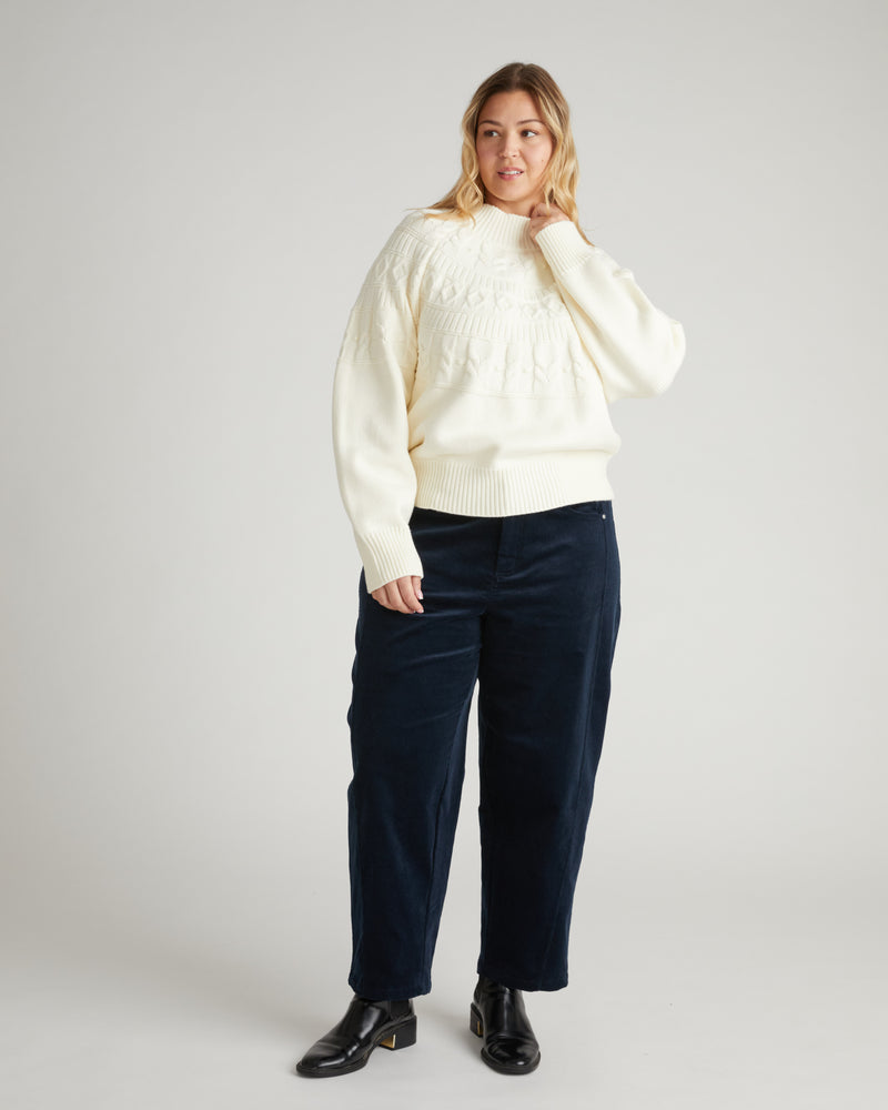 Dakota Twisted Leg Corduroy Pants - Navy at Night | Plus Size & Straight Size Women's Fashion | Universal Standard