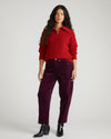 Dakota Twisted Leg Corduroy Pants - Gamay