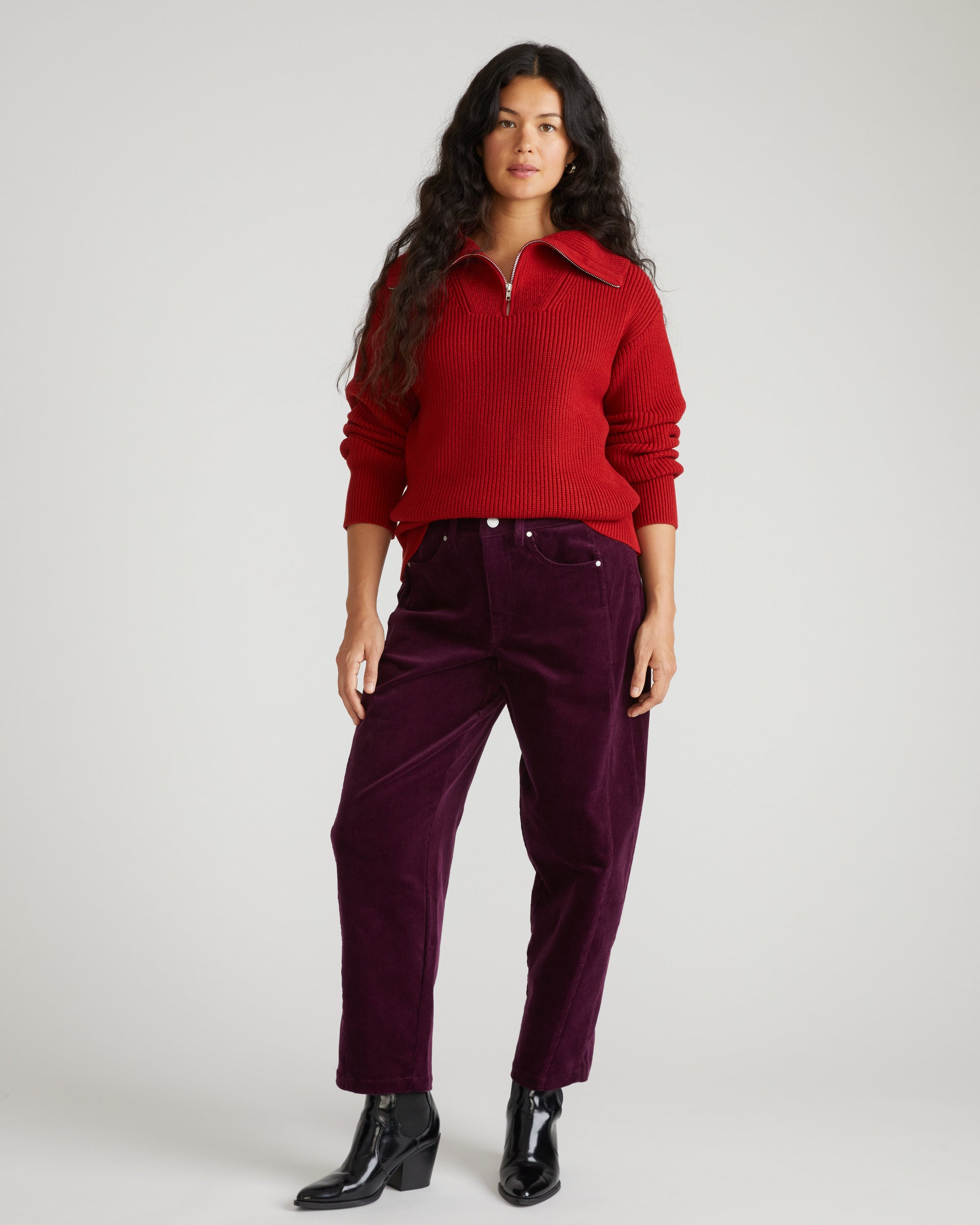 Dakota Twisted Leg Corduroy Pants - Gamay