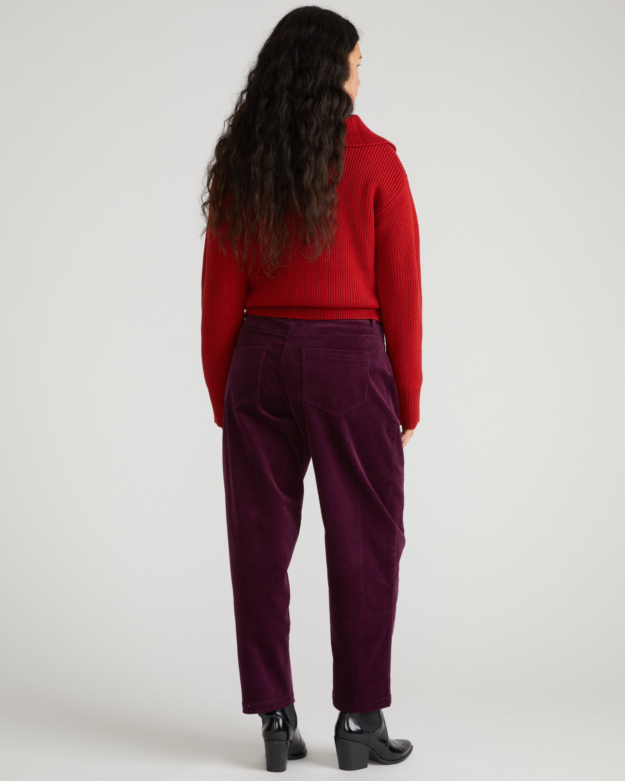 Dakota Twisted Leg Corduroy Pants - Gamay
