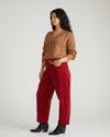 Dakota Twisted Leg Corduroy Pants - Autumnal Red