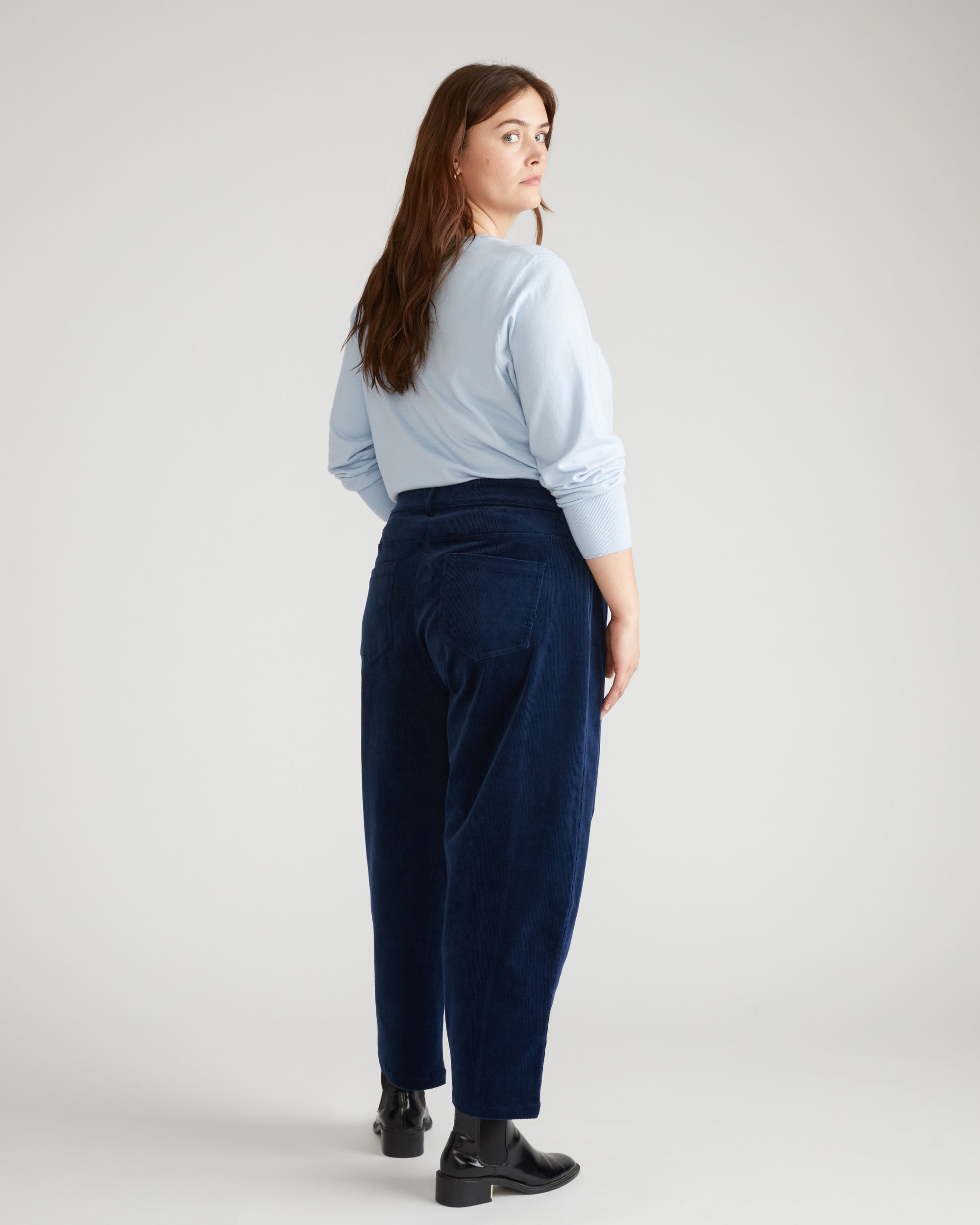 Dakota Twisted Leg Corduroy Pants - Pageant Blue