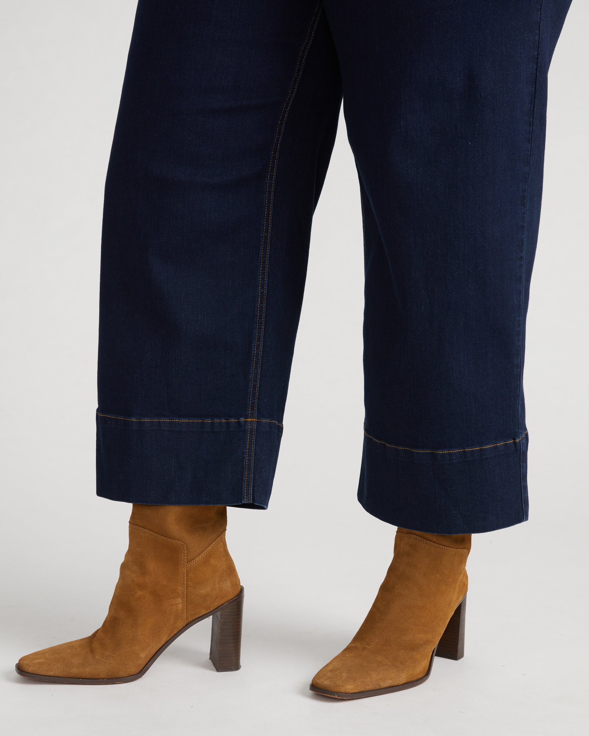 Carol High Rise Cropped Jeans - Dark Indigo