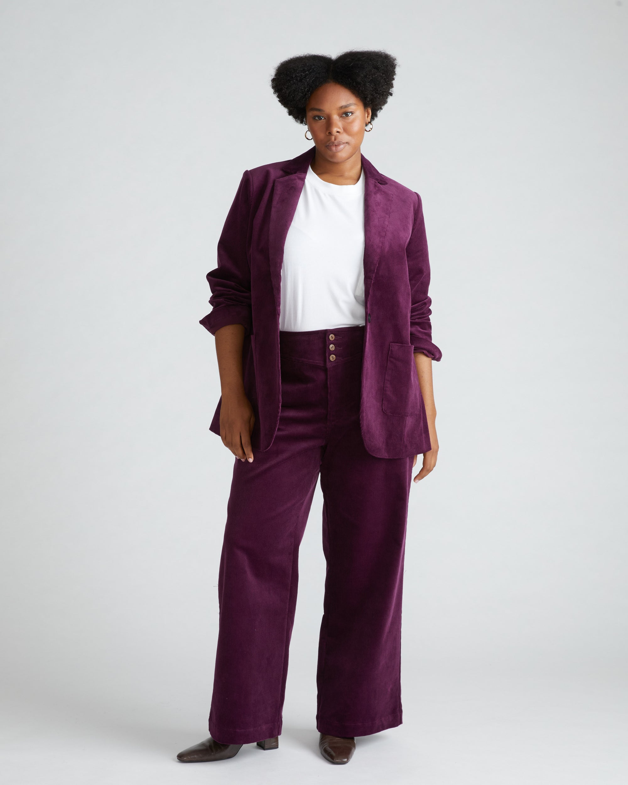 Charlie High Rise Sailor Cords - Gamay