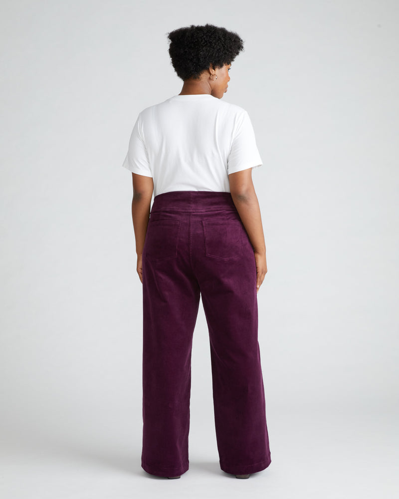 Charlie High Rise Sailor Cords - Gamay
