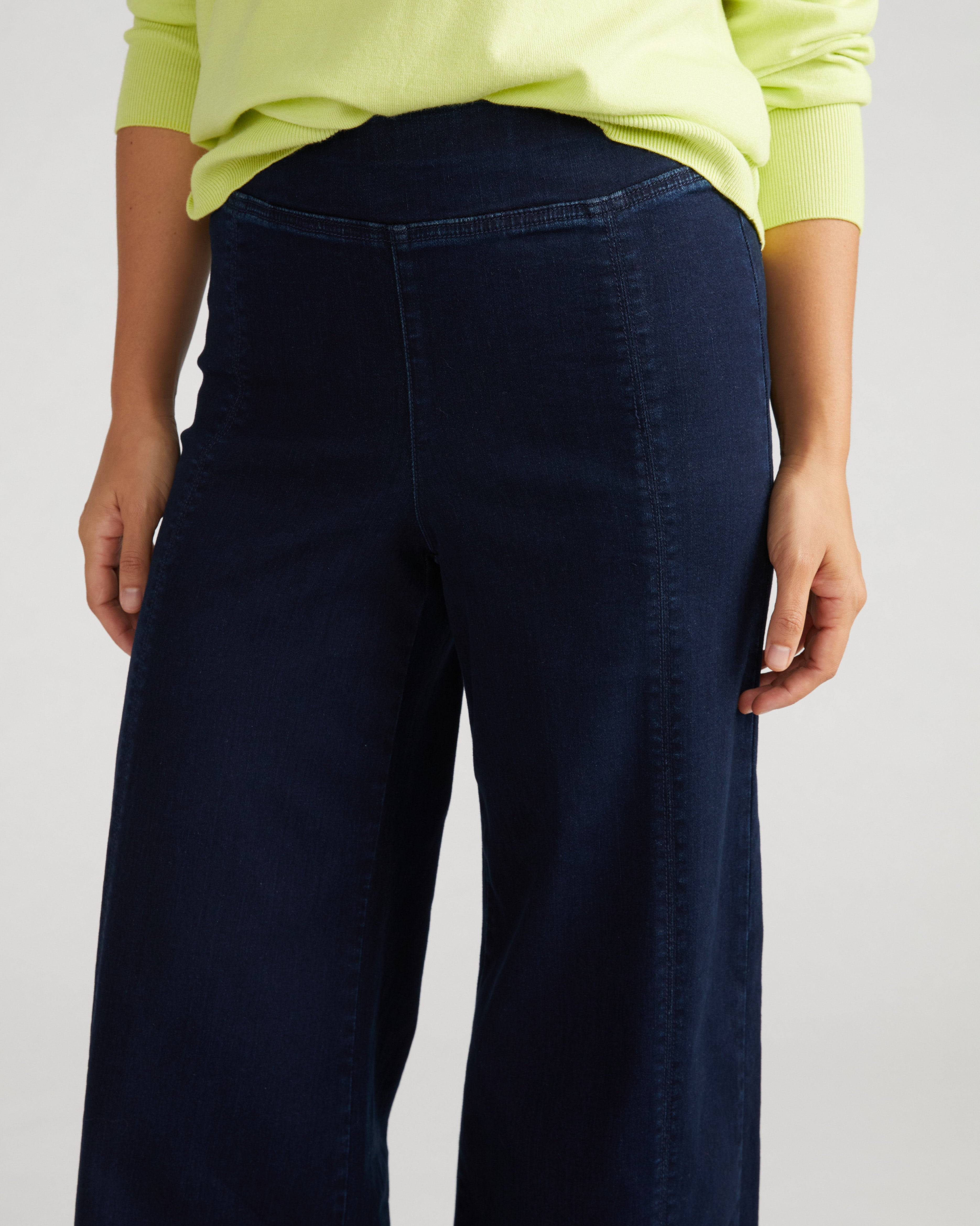 Olivia Pintuck Wide Leg Jeans - Dark Indigo – Universal Standard