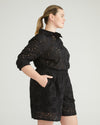 Lulu Cotton Eyelet Shorts - Black