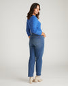 Seine High Rise Straight Leg Jean 29 Inch - Anzio Blue