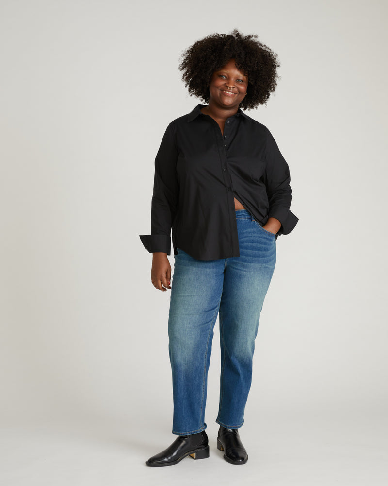 Seine High Rise Straight Leg Jean 29 Inch - Washed Vintage Indigo