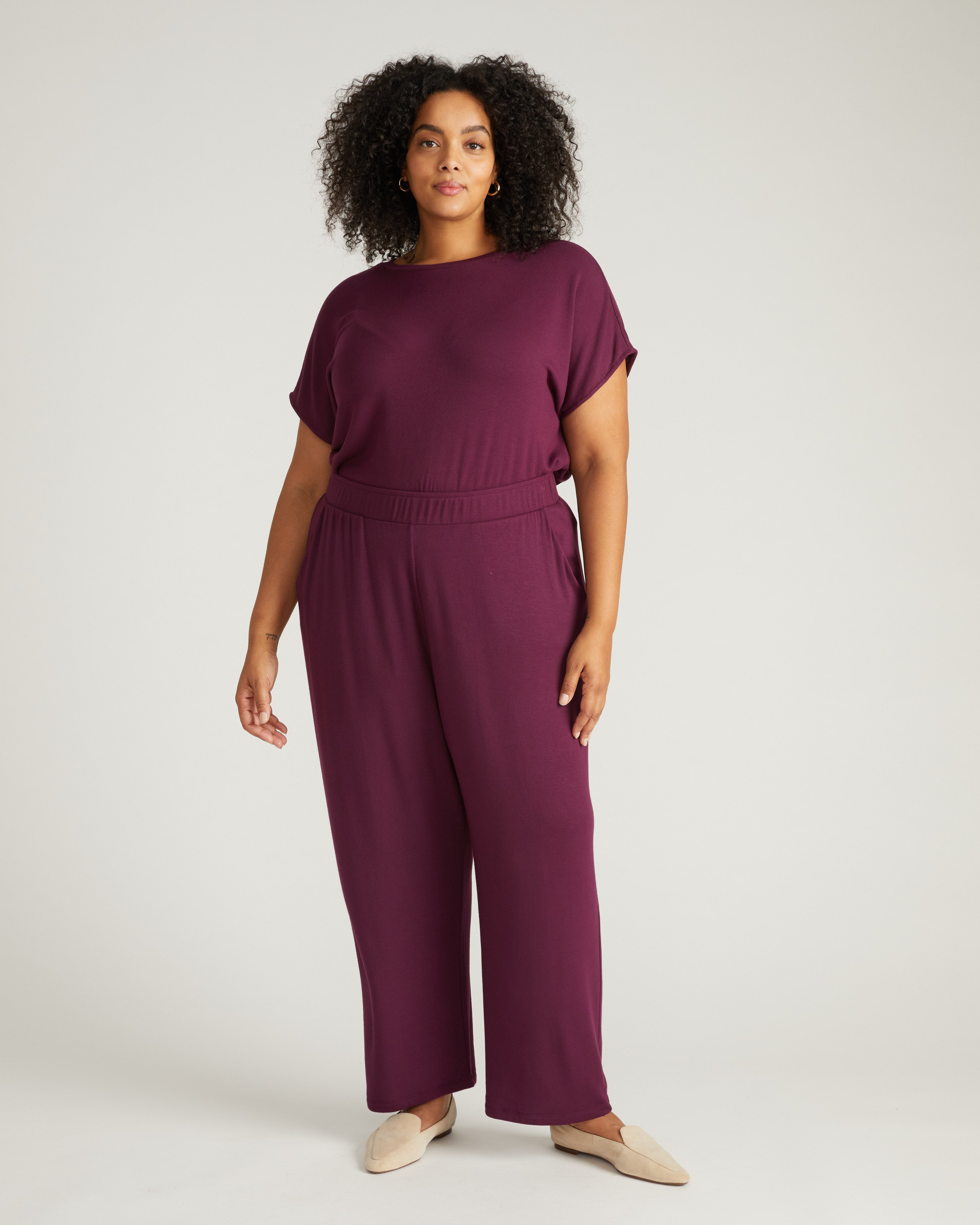 TravelKnit Relaxed Pants - Gamay | Plus Size & Straight Size Women's Fashion | Universal Standard