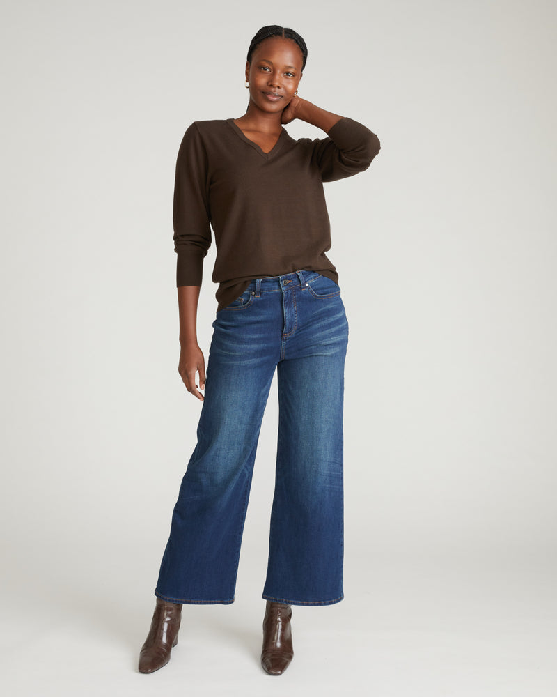 Roxy Relaxed Bootcut Jeans - Field Of Dreams Indigo