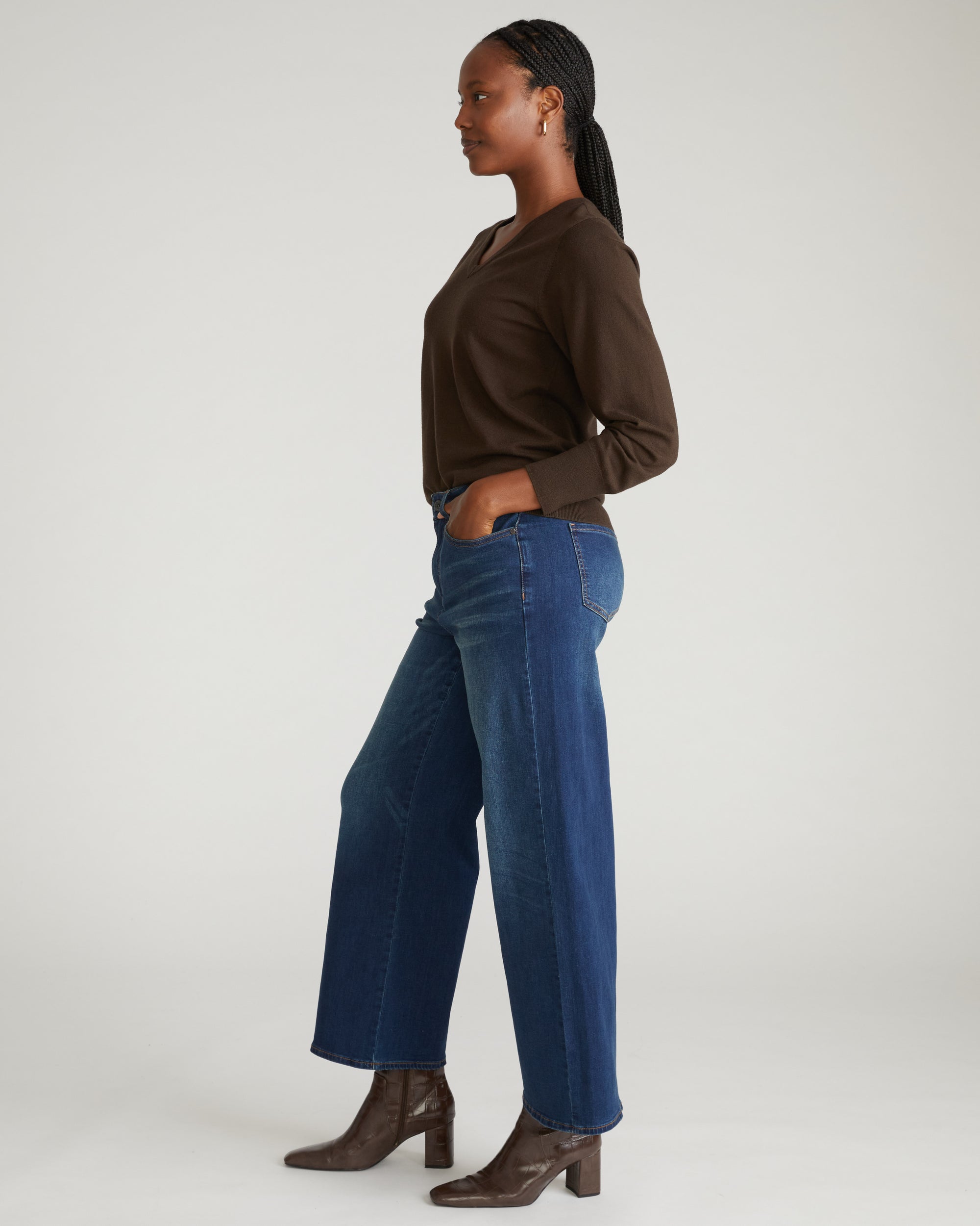 Roxy Relaxed Bootcut Jeans - Field Of Dreams Indigo