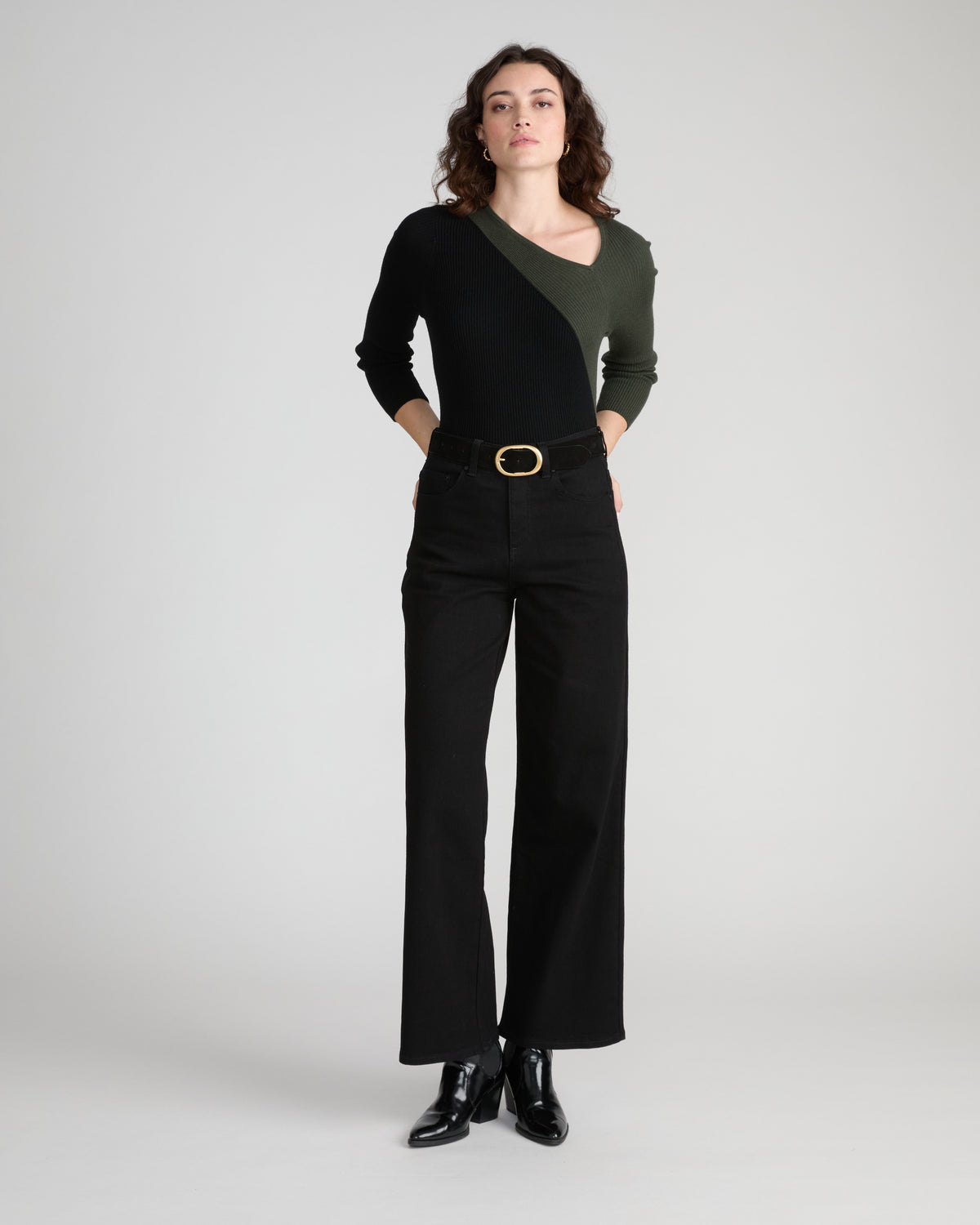 Roxy Relaxed Bootcut Jeans - Jet Black