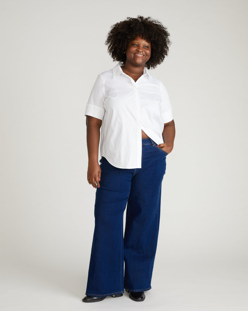 Roxy Relaxed Bootcut Jeans - River Blue Wash