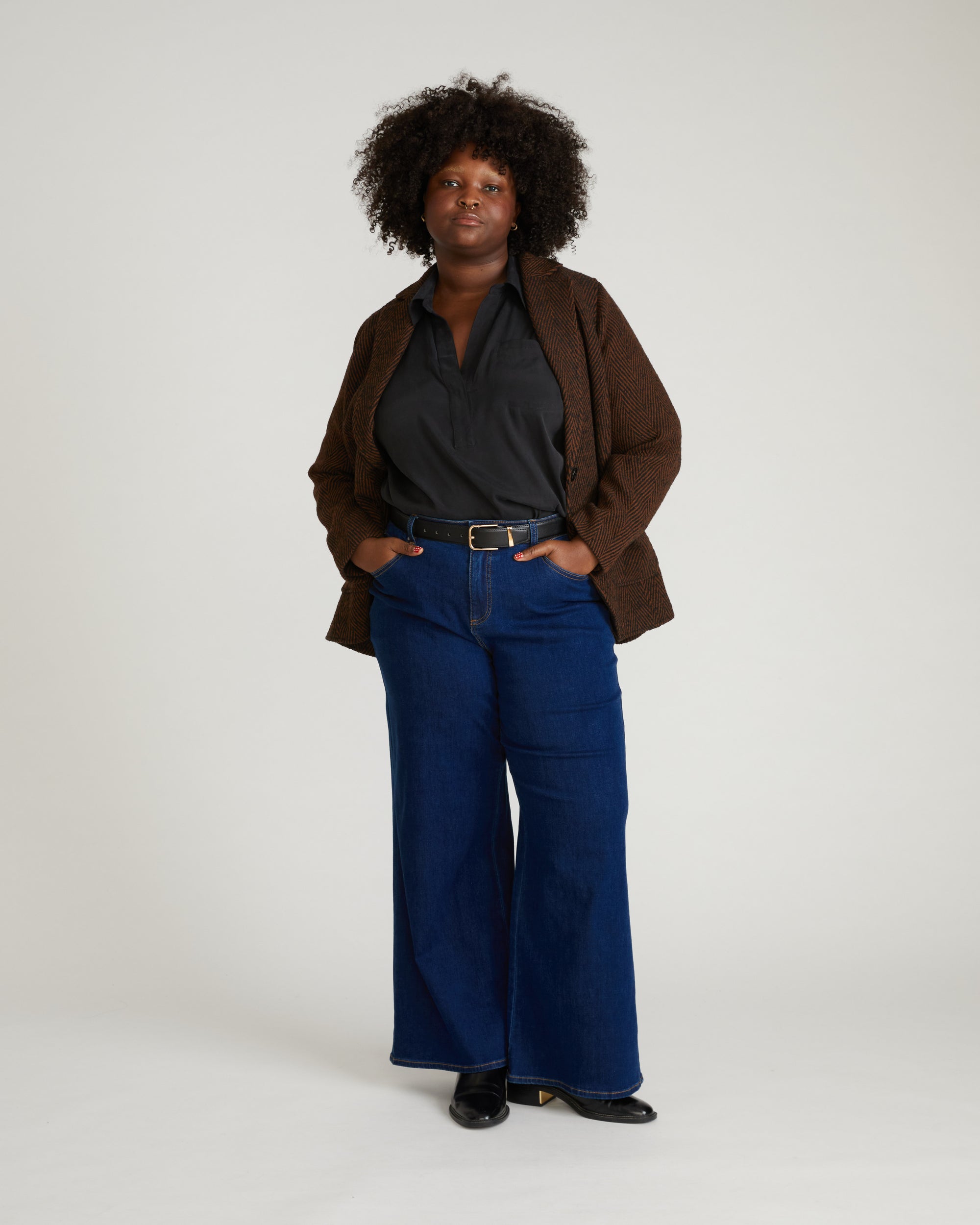 Roxy Relaxed Bootcut Jeans - River Blue Wash