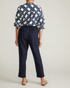 Sayville Linen Blend Drawstring Pant - Navy | Plus Size & Straight Size Women's Fashion | Universal Standard