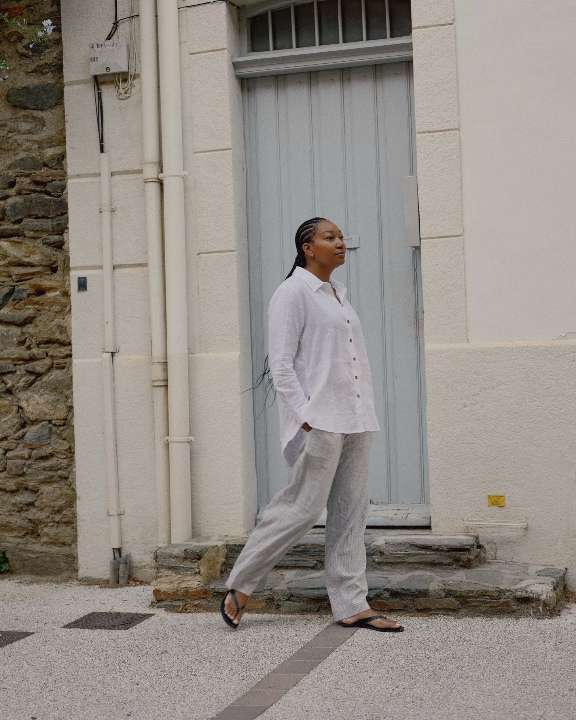 Dawn Linen Blend Hi Low Tunic