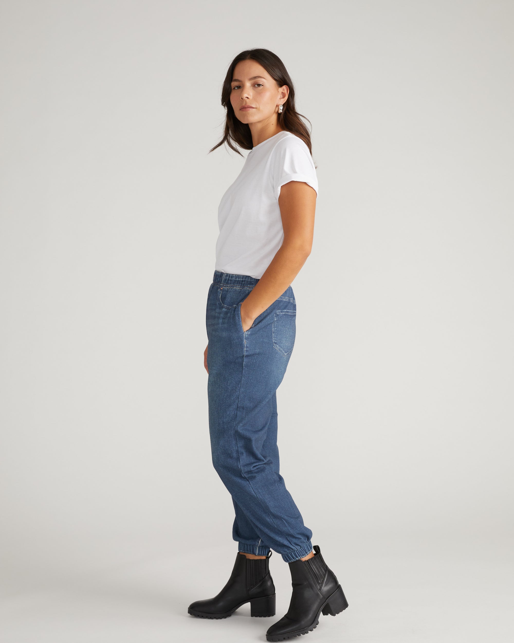 Sweatpant Jogger Jeans - Saddle Blue