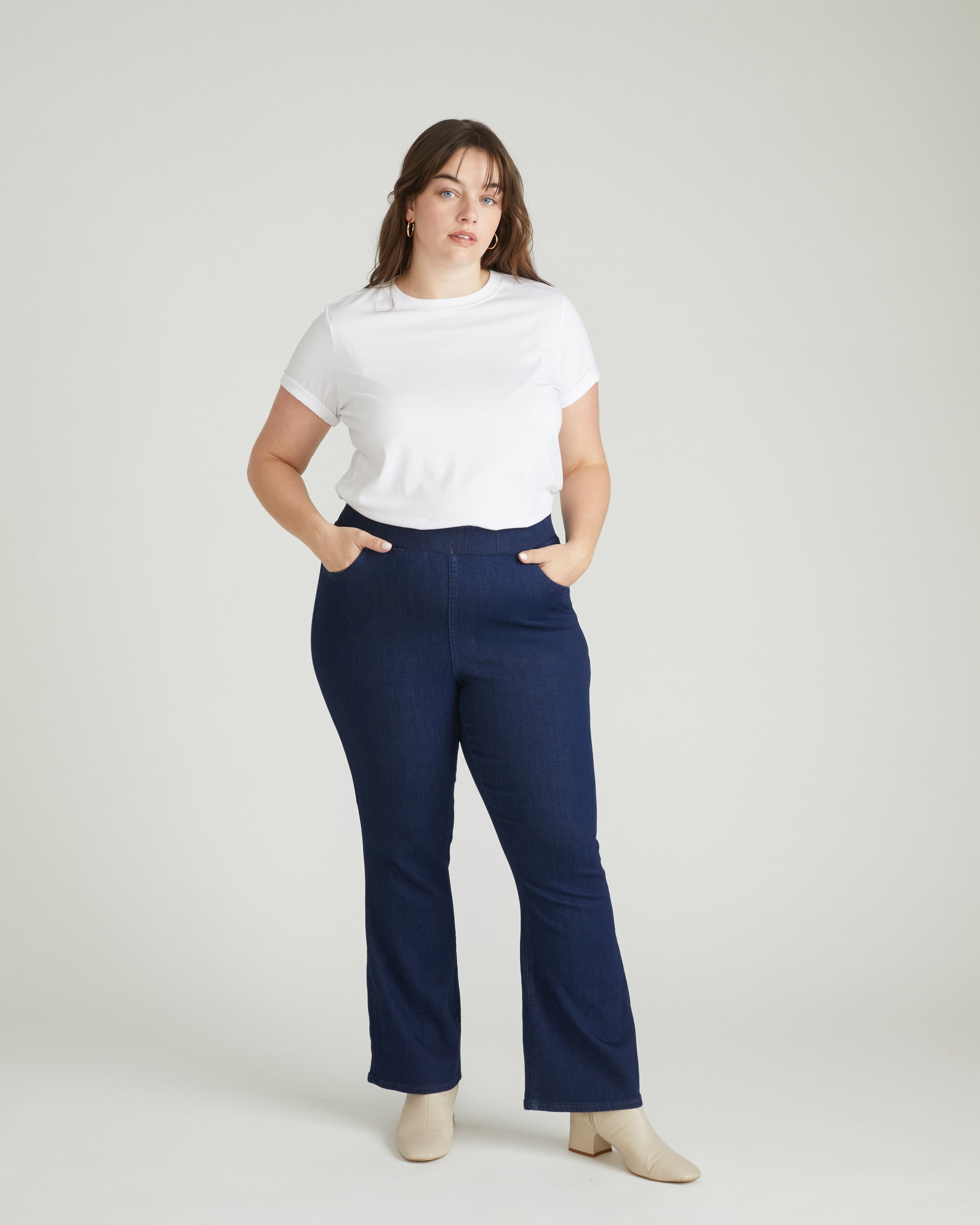 ComfortDenim Bootcut Jeans - Dark Indigo