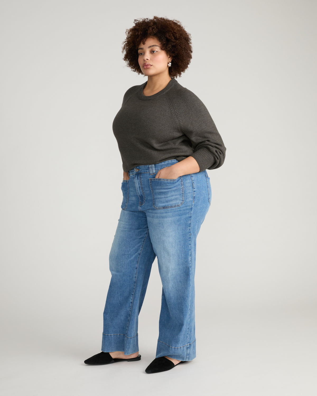 Claudia High Rise Stretch Jeans - Blue Bayou