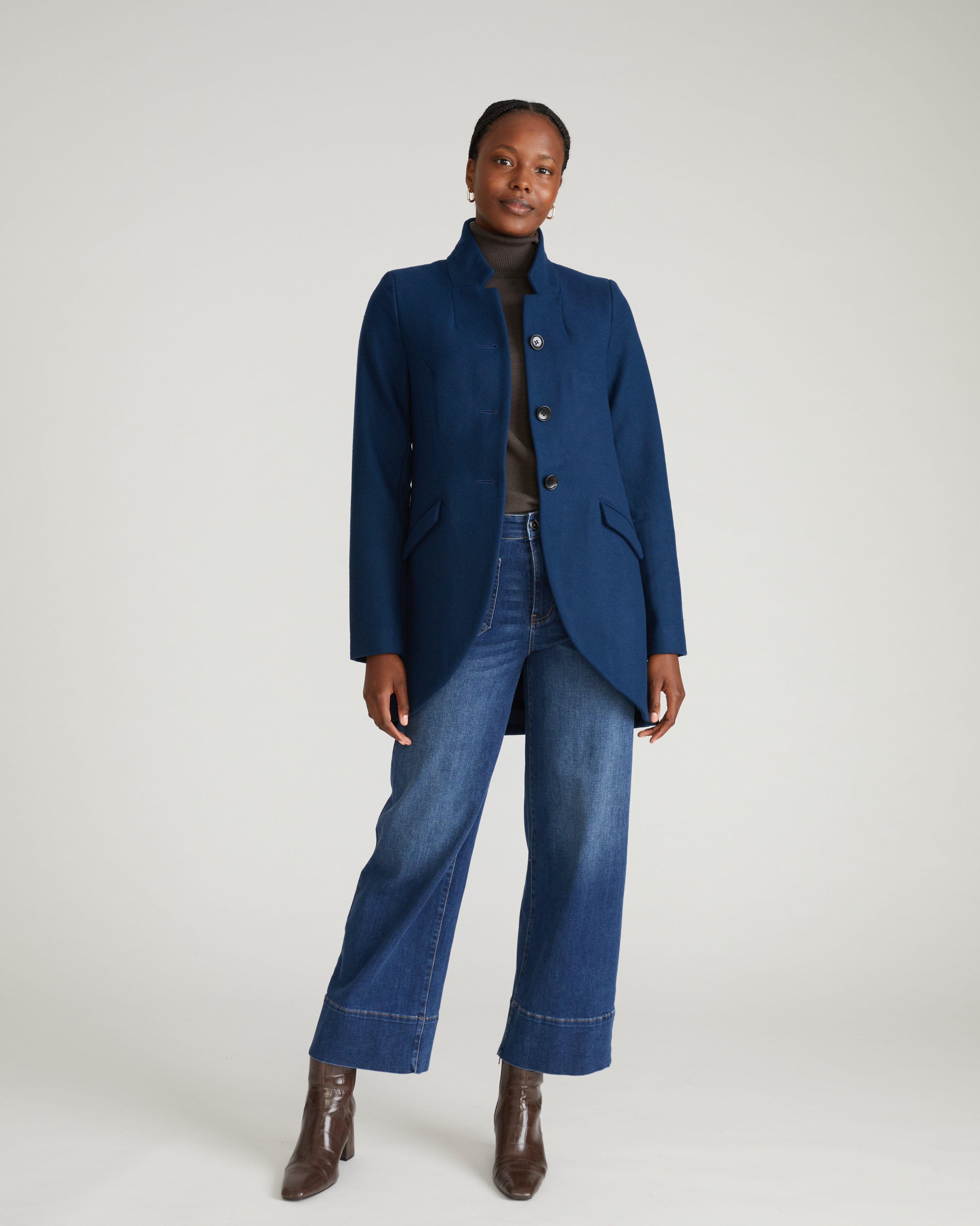 Claudia High Rise Stretch Jeans - Naval Blue Wash