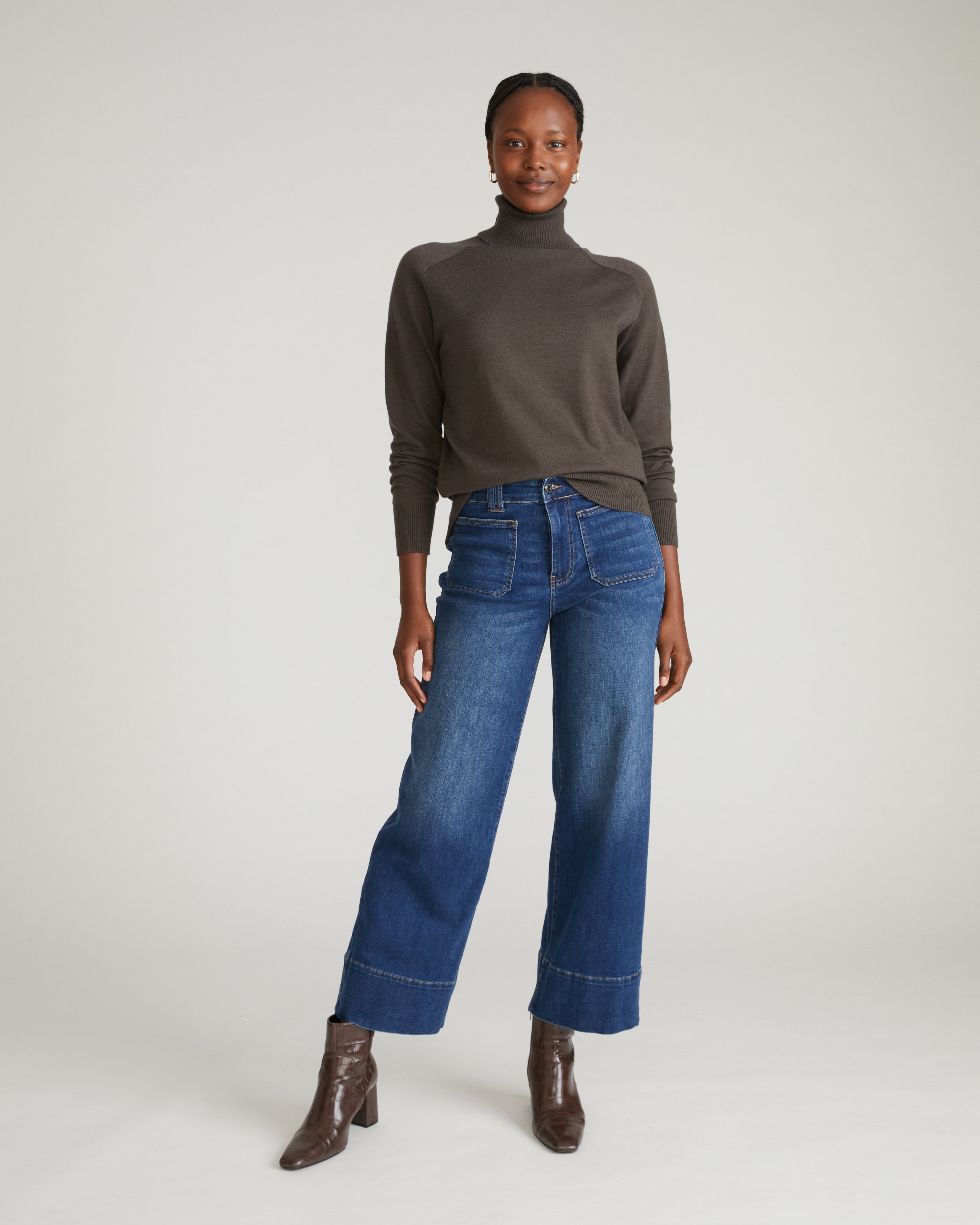Claudia High Rise Stretch Jeans - Naval Blue Wash – Universal Standard