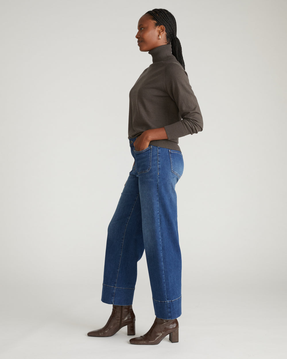 Claudia High Rise Stretch Jeans - Naval Blue Wash