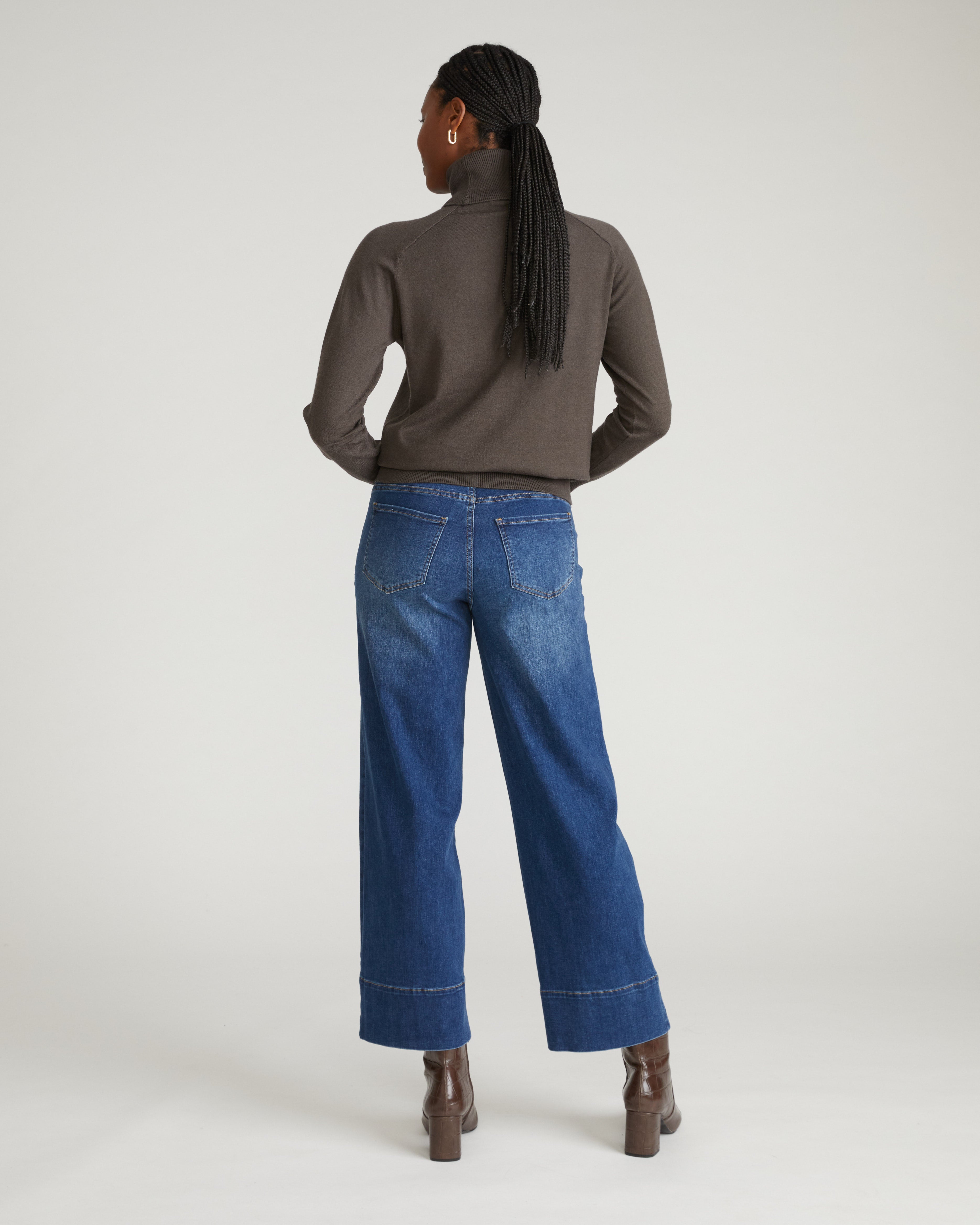 Claudia High Rise Stretch Jeans - Naval Blue Wash – Universal Standard