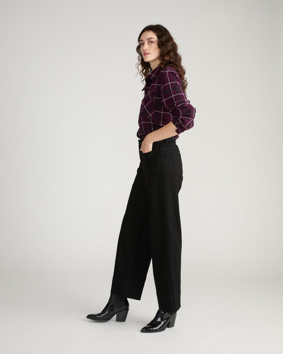 Claudia High Rise Stretch Jeans - Jet Black