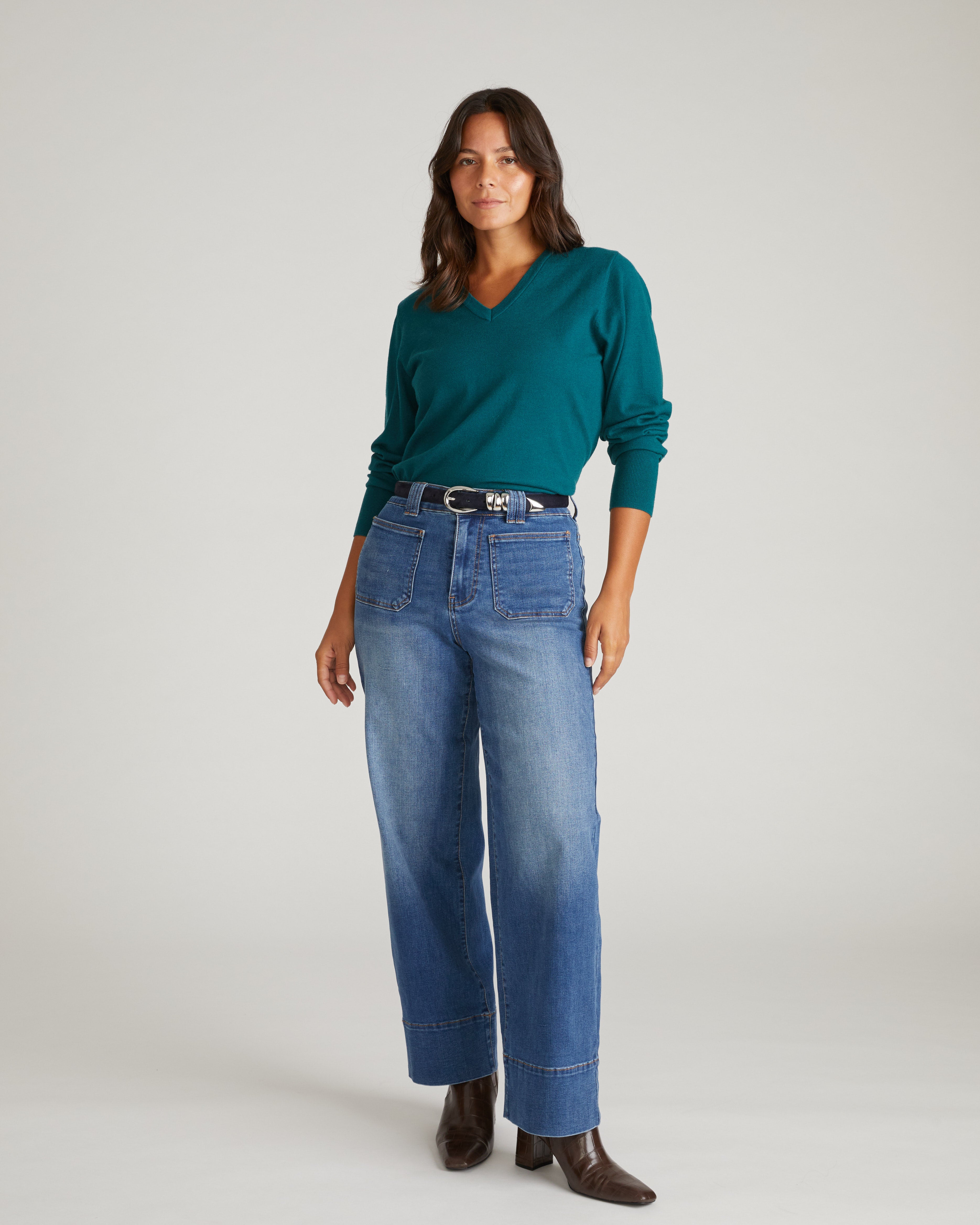 Claudia High Rise Stretch Jeans - Anzio Blue – Universal Standard