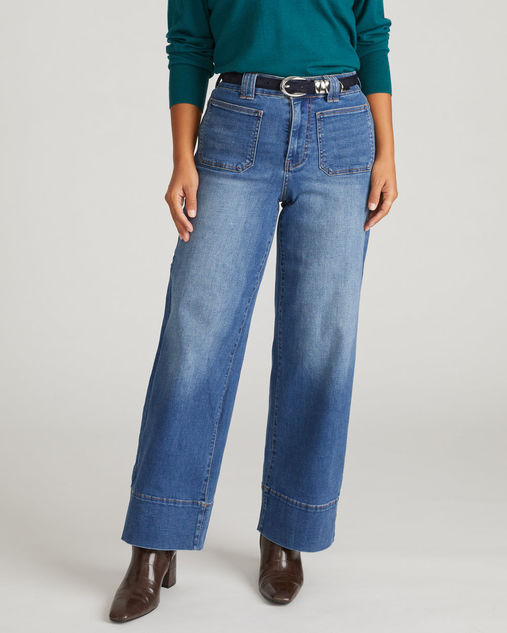 Claudia High Rise Stretch Jeans - Anzio Blue