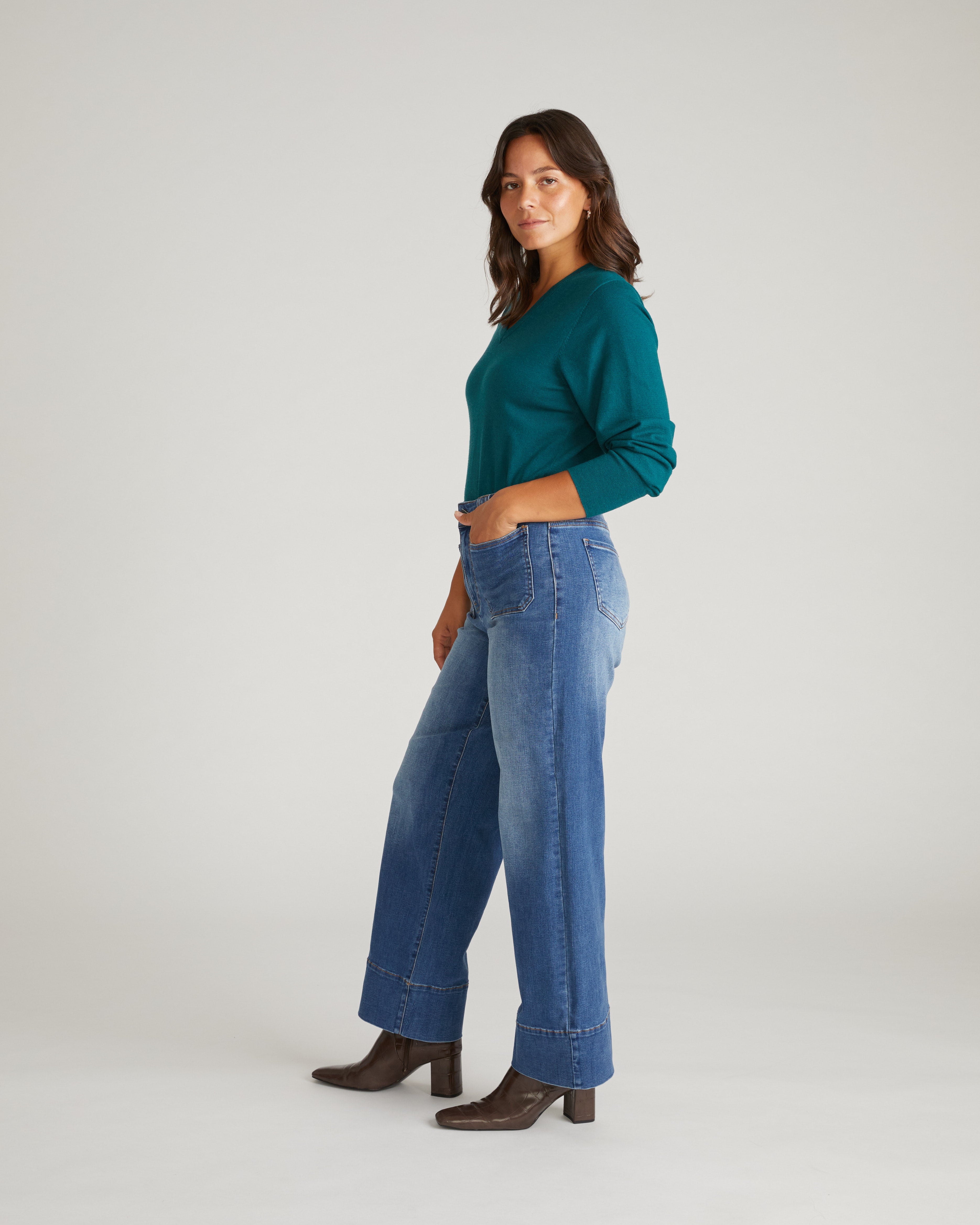 Claudia High Rise Stretch Jeans - Anzio Blue – Universal Standard