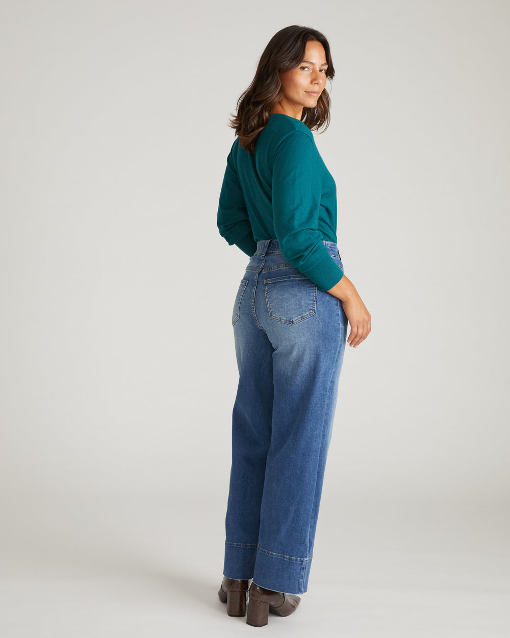 Claudia High Rise Stretch Jeans - Anzio Blue