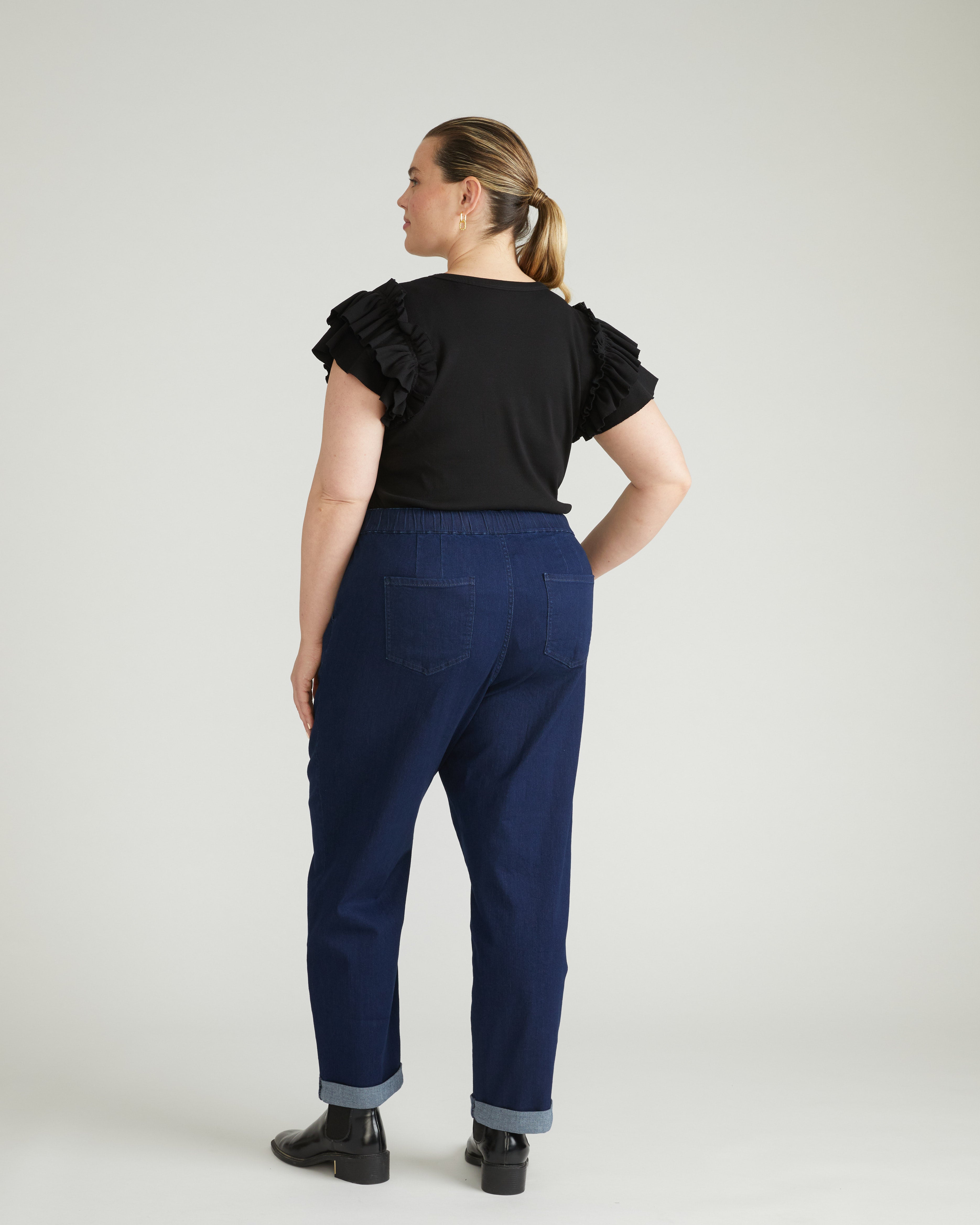 ComfortDenim Drawstring Jeans - Dark Indigo – Universal Standard