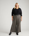 Palais Wide Leg Ponte Pants - British Plaid