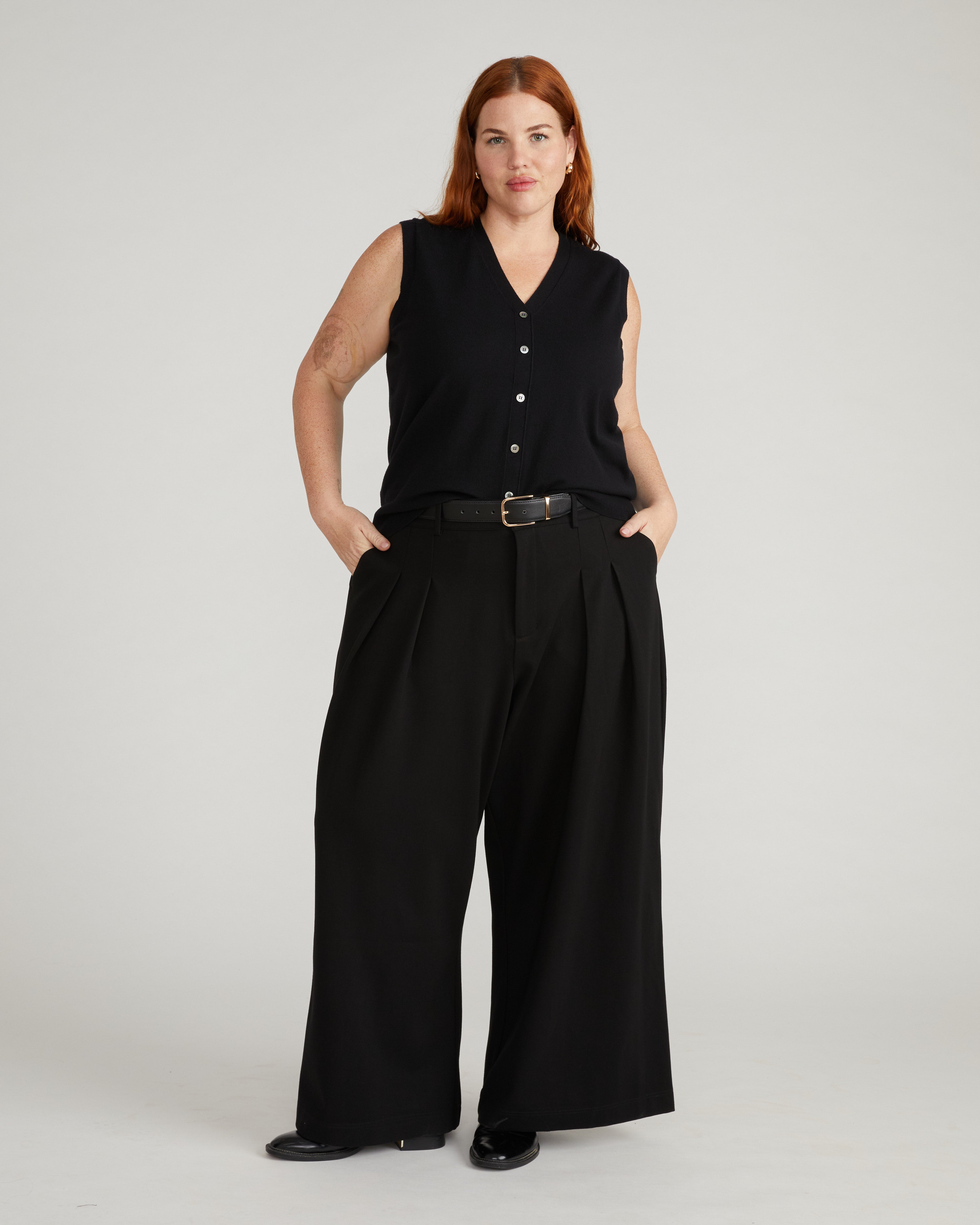 Palais Wide Leg Ponte Pants - Black – Universal Standard