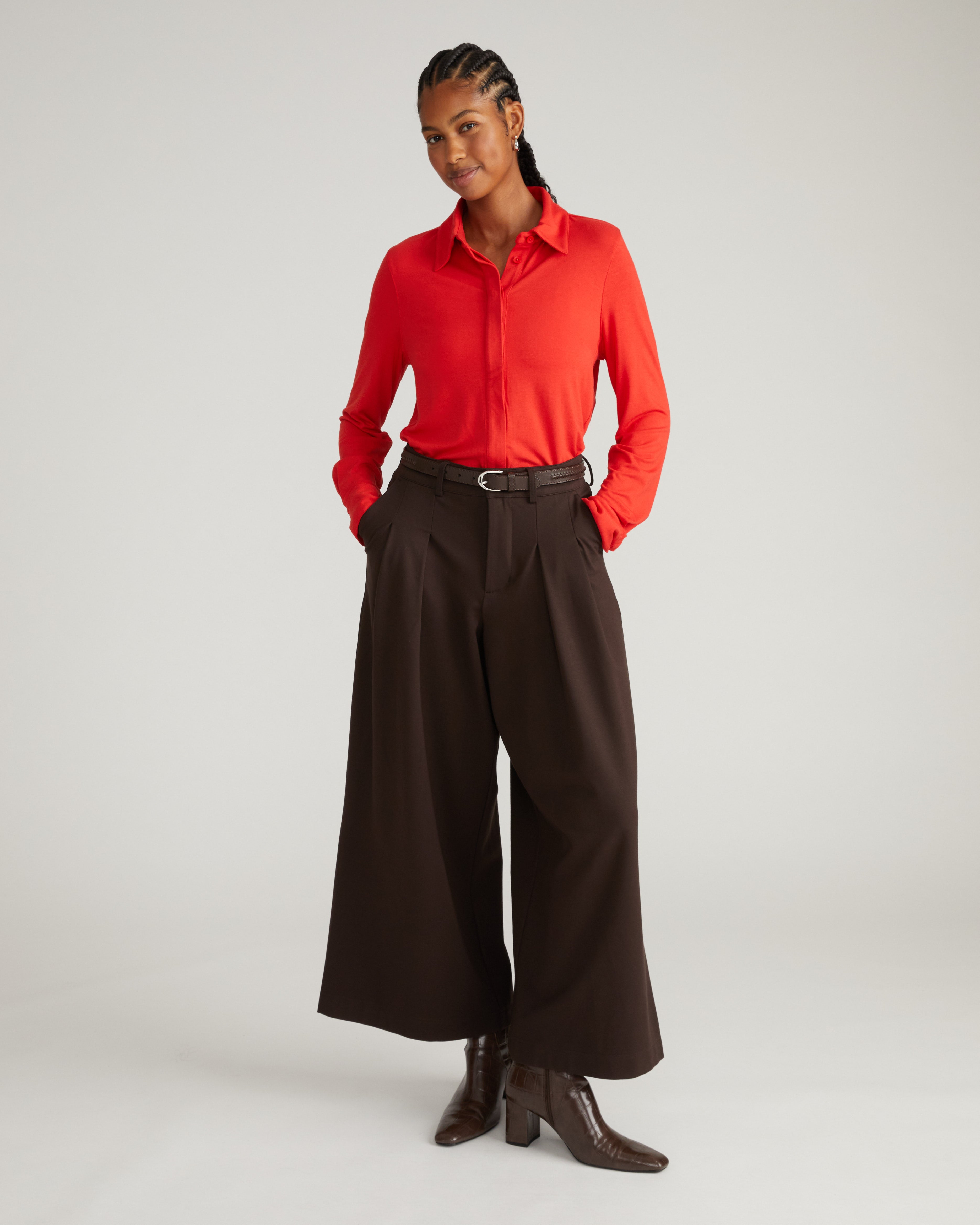 Palais Wide Leg Ponte Pants - Espresso – Universal Standard