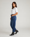 Dakota Cropped Barrel Leg Jeans - Naval Blue Wash
