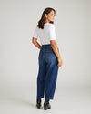 Dakota Cropped Barrel Leg Jeans - Naval Blue Wash