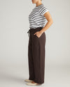 Woman wearing Straight Leg French Terry Sweatpants - Deep Brown from Universal Standard