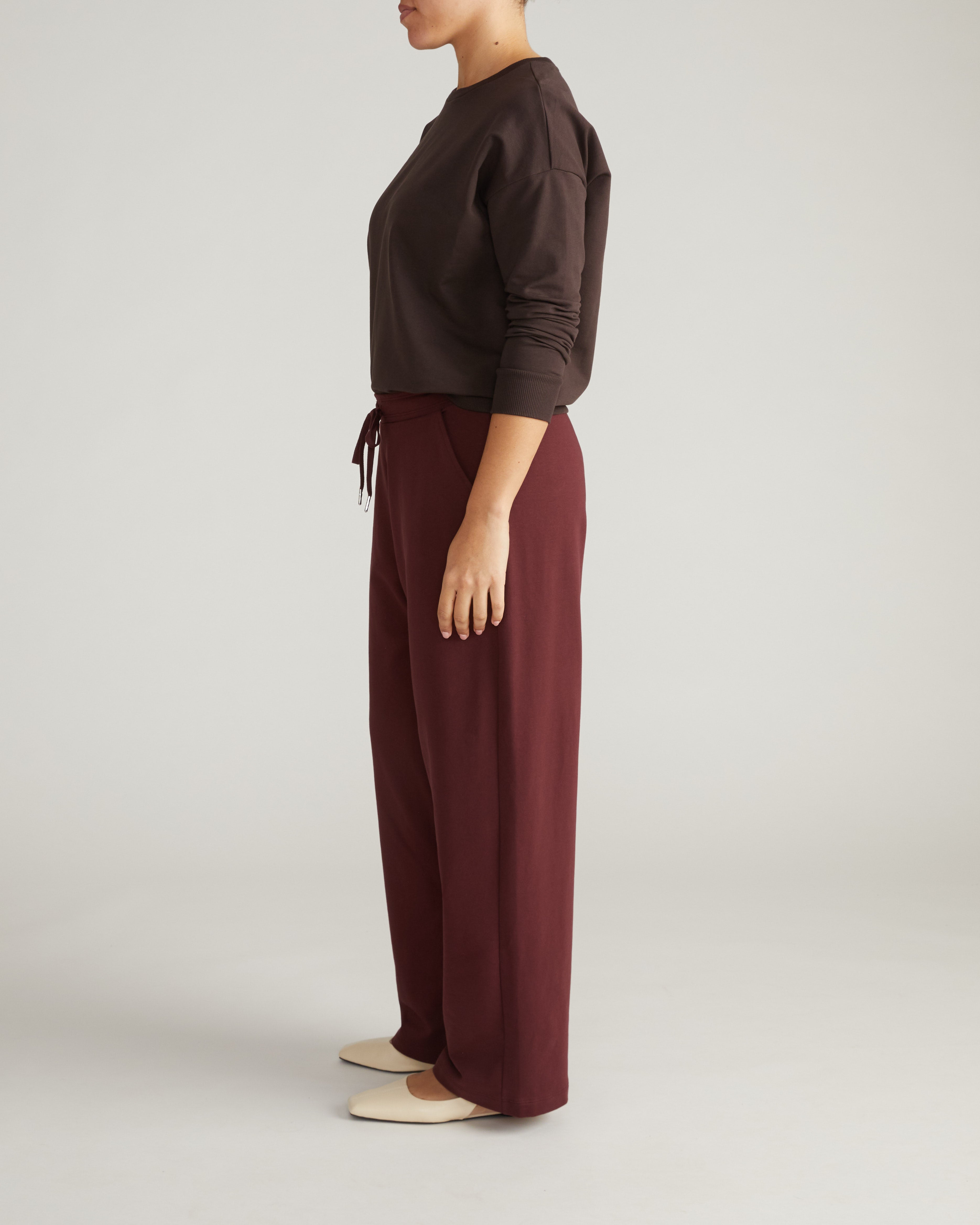 Straight Leg French Terry Sweatpants - Black Cherry – Universal