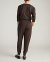 Woman wearing Selma French Terry Jogger - Deep Brown from Universal Standard